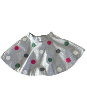 Janie and Jack Cotton Twill Embroidered Dot Skirt Size 6-12 Months‎